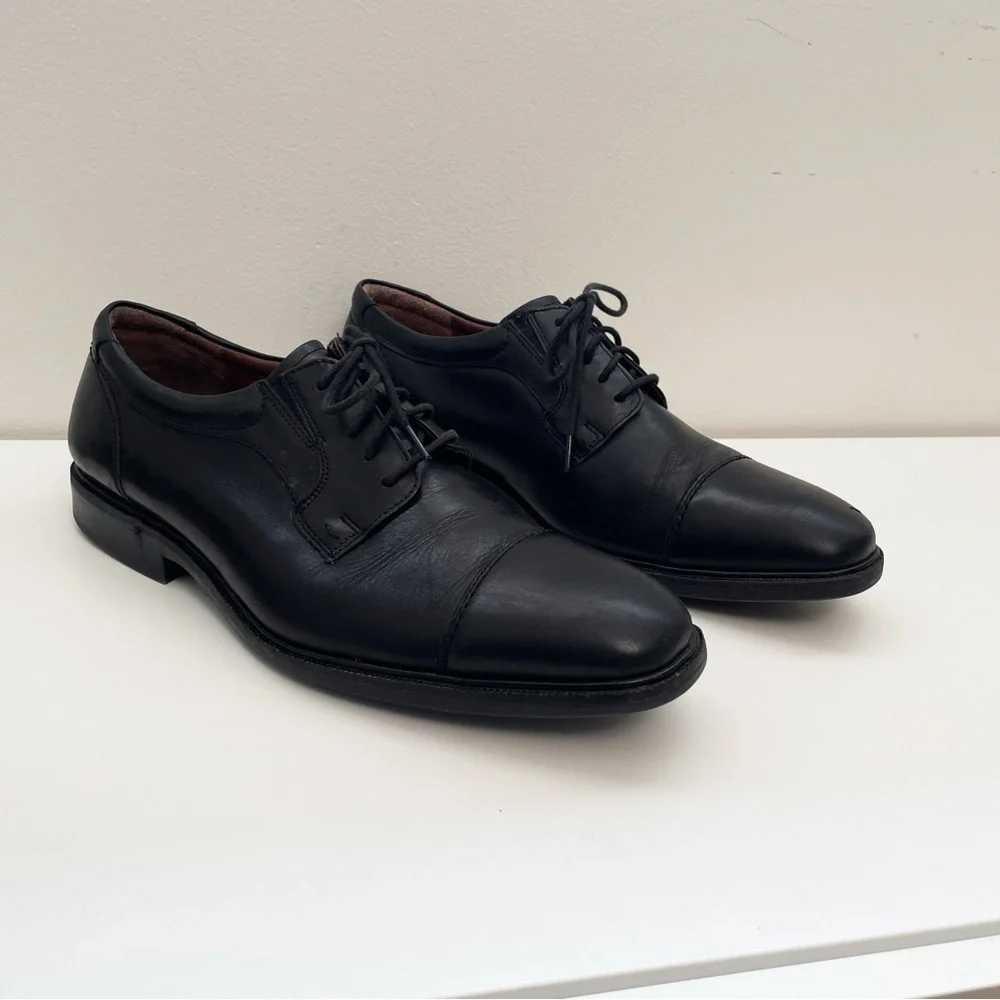 Johnston and Murphy dress shoes Leather Sz 10.5 formal event wedding waterproof